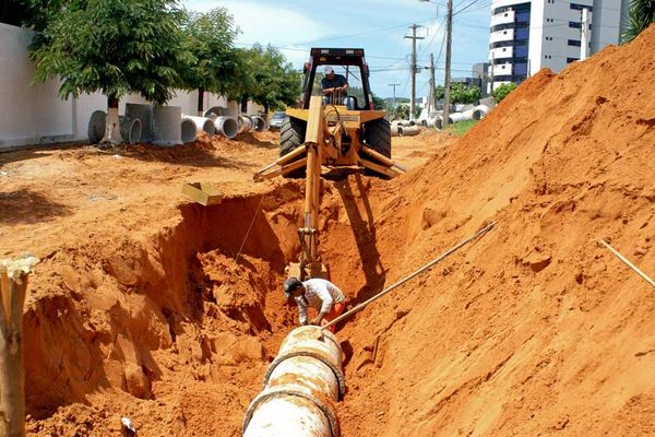 Obras de infraestrutura. Saneamento Básico.